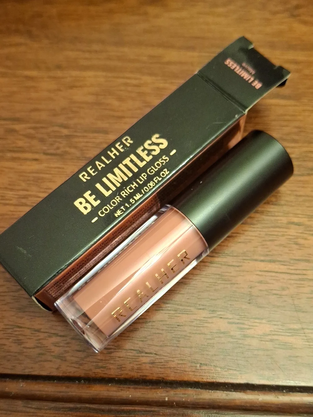 RealHer Be Limitless Mauve Color Rich Lip Gloss 1.5ml New